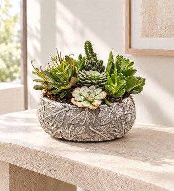 Sukulent Garden yaşam alanında gerçekçi boyut görünümü