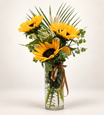 Love SunFlowers, vazoda ayçiçekleri