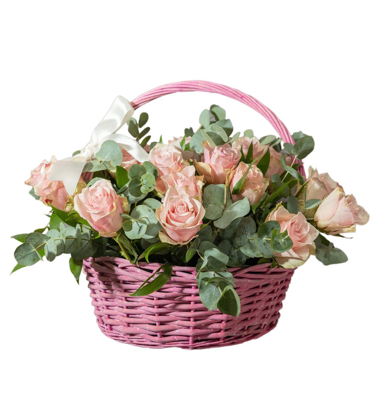 Pembe Gül Çiçek Sepeti özgün ürün görünümü